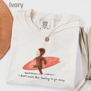 Curious Surfer Monkey Shirt, Nostalgic Summer Beach Graphic Tee, I Dont Want This Feeling To Go Away Vacation Tshirt