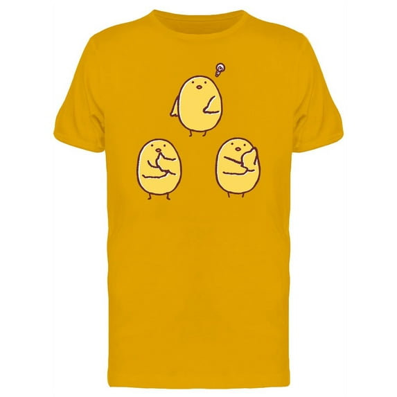 Curious Thinker Chicken Poses T-Shirt Men -Image by Shutterstock, Male 3X-Large