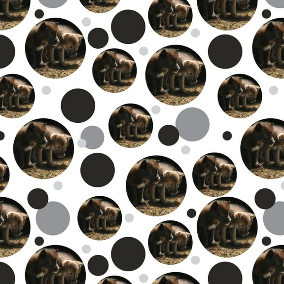 Curious Wolf Pups Wolves Premium Gift Wrap Wrapping Paper Roll