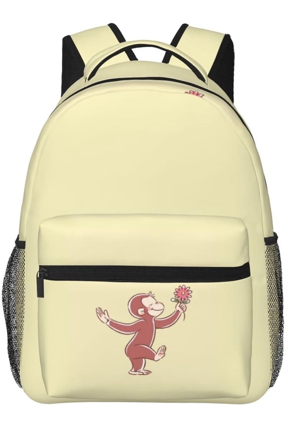 Curious cartoon monkey Geor-ge Rucksack, Anime Backpack, Lightweight,, Travel, Multifunctional, Unisex, Celebration, Present, Rucksack