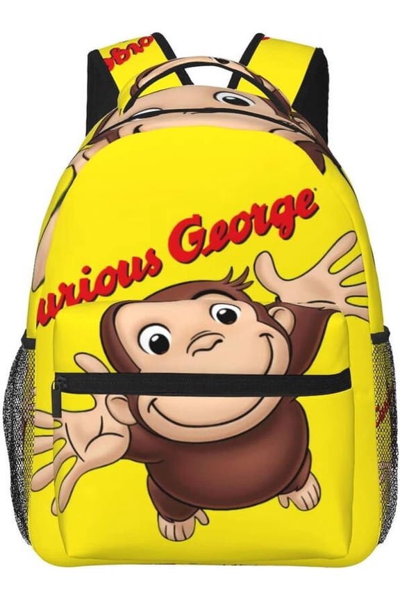 Curious cartoon monkey Geor-ge Rucksack, Backpack, Lightweight,, Travel, Multifunctional, Unisex, Celebration, Anime, Characters, Stylish, Present, as show