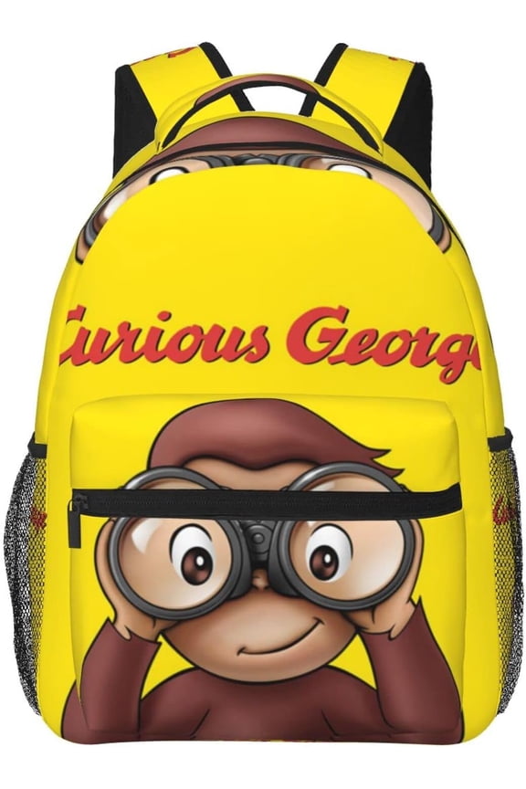 Curious cartoon monkey Geor-ge Rucksack, Backpack, Lightweight,, Travel, Multifunctional, Unisex, Celebration, Anime, Characters, Stylish, Present, as show