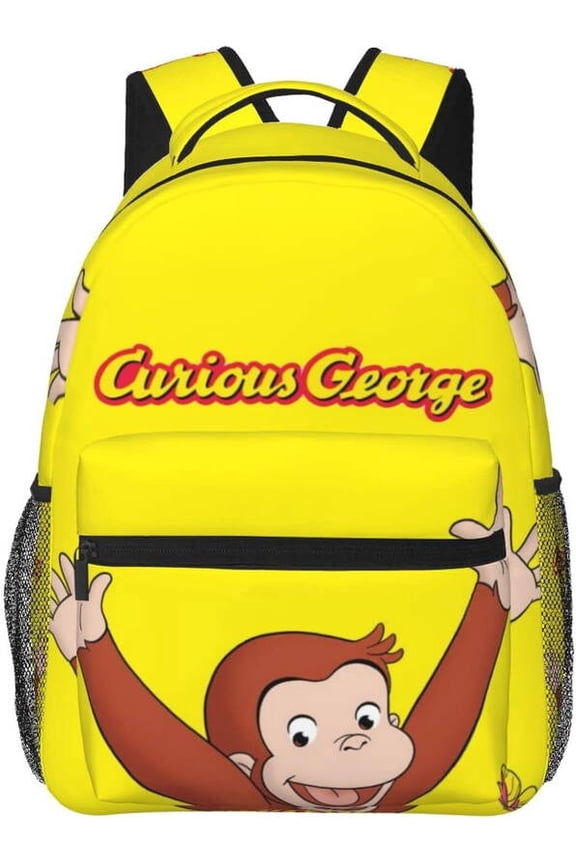 Curious cartoon monkey Geor-ge Rucksack, Backpack, Lightweight,, Travel, Multifunctional, Unisex, Celebration, Anime, Characters, Stylish, Present, as show