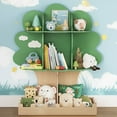 thumbnail image 1 of Curipeer 3-Tier Kids Bookshelf,Toy Storage Organizer for Kids Rooms,Green Tree with Bottom Fence, 1 of 7