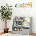 thumbnail image 1 of Curipeer 30'' Kids Bookshelf , 3-Tier Toy Storage Organizer with Removable Toy Bins, Gray, 1 of 9