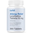 thumbnail interactive-video image 1 of Curist Allergy Relief Loratadine 10 mg 365 Ct Tablets | Non-Drowsy 24 Hour Antihistamine Allergy Medicine for Adults | Compare to Claritin & Alavert, 1 of 10