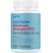 Curist Famotidine 20mg 300 Ct Acid Reflux Tablets Maximum Strength Famotidine Pills Heartburn Relief