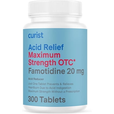 Curist Famotidine 20mg 300 Ct Acid Reflux Tablets Maximum Strength Famotidine Pills Heartburn Relief