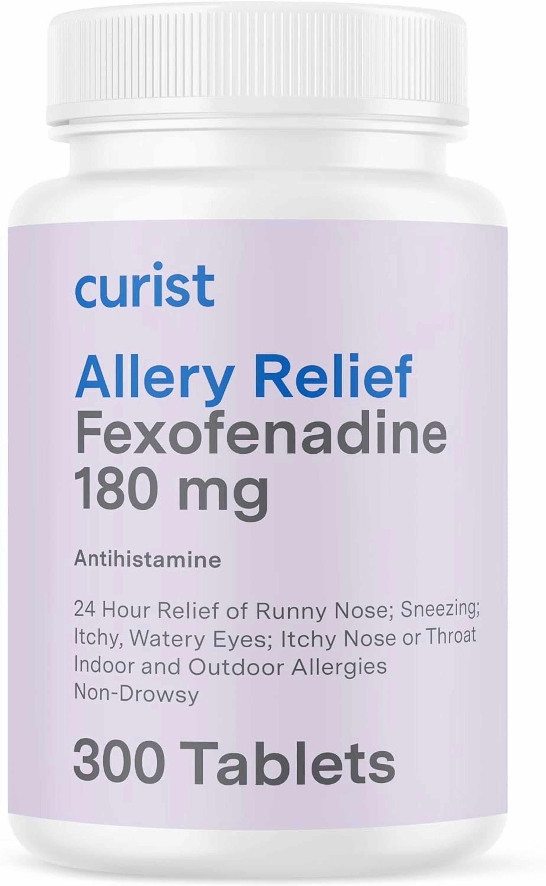 Curist Fexofenadine Hydrochloride 180mg Antihistamine Allergy Relief Tablets 24 Hour 300 Ct