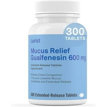 Curist Guaifenesin 600 mg 300 Ct Mucus Relief Tablets OTC Expectorant for Chest Congestion