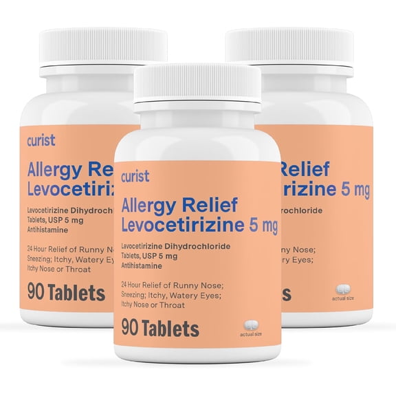 Curist Levocetirizine Dihydrochloride 5mg Tablets 270ct | Allergy Medicine Max Strength