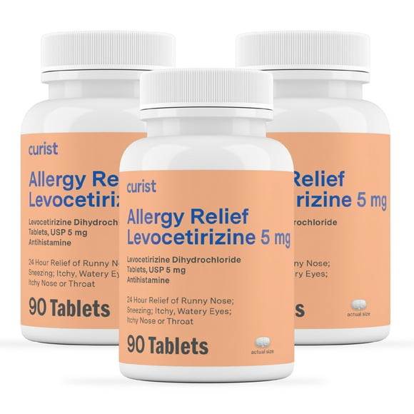 Curist Levocetirizine Dihydrochloride 5mg Tablets 270ct | Generic Xyzal Allergy Medicine Max Strength