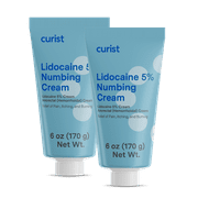 Curist Lidocaine 5% Cream - 12 oz (2 Pack) | Pain Relief Numbing Cream 5% Lidocaine for Hemorroids