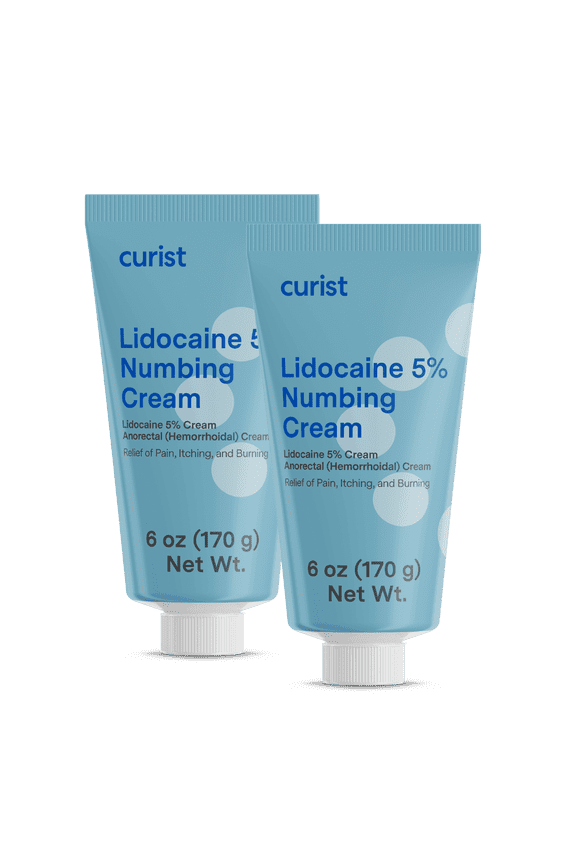 Lidocaine 5% Cream - 12 oz (2 Pack) | Pain Relief Numbing Cream 5% Lidocaine for Hemorroids