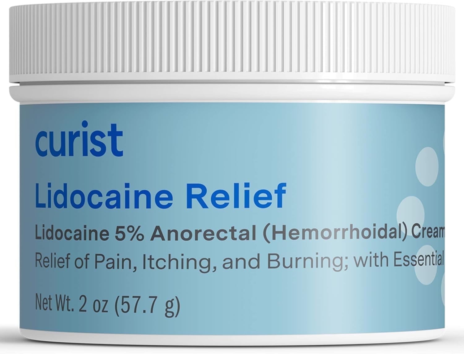Curist Lidocaine Numbing Cream Maximum Strength 5 Percent Lidocaine Hemorrhoid Ointment 2 oz Jar