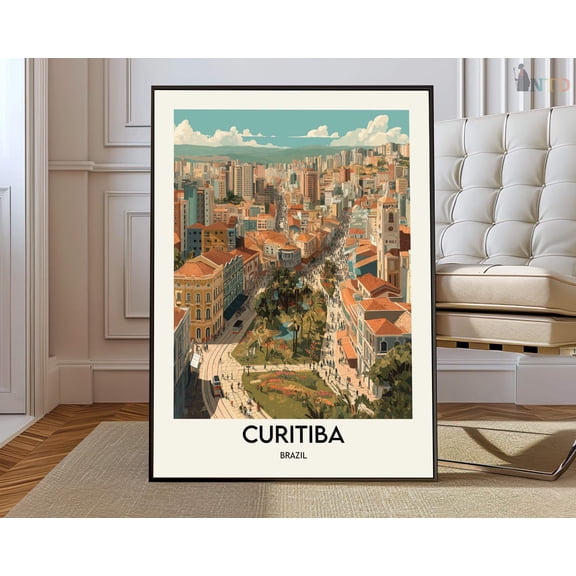 Curitiba Brazil Poster, Unframed Paper Poster 8x10in
