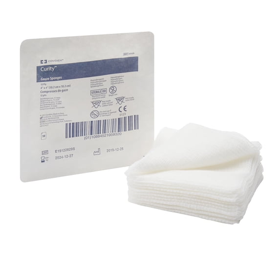 Curity 12-Ply Gauze Sponge Sterile 4 x 4" 1 Tray(s), 10 per Tray