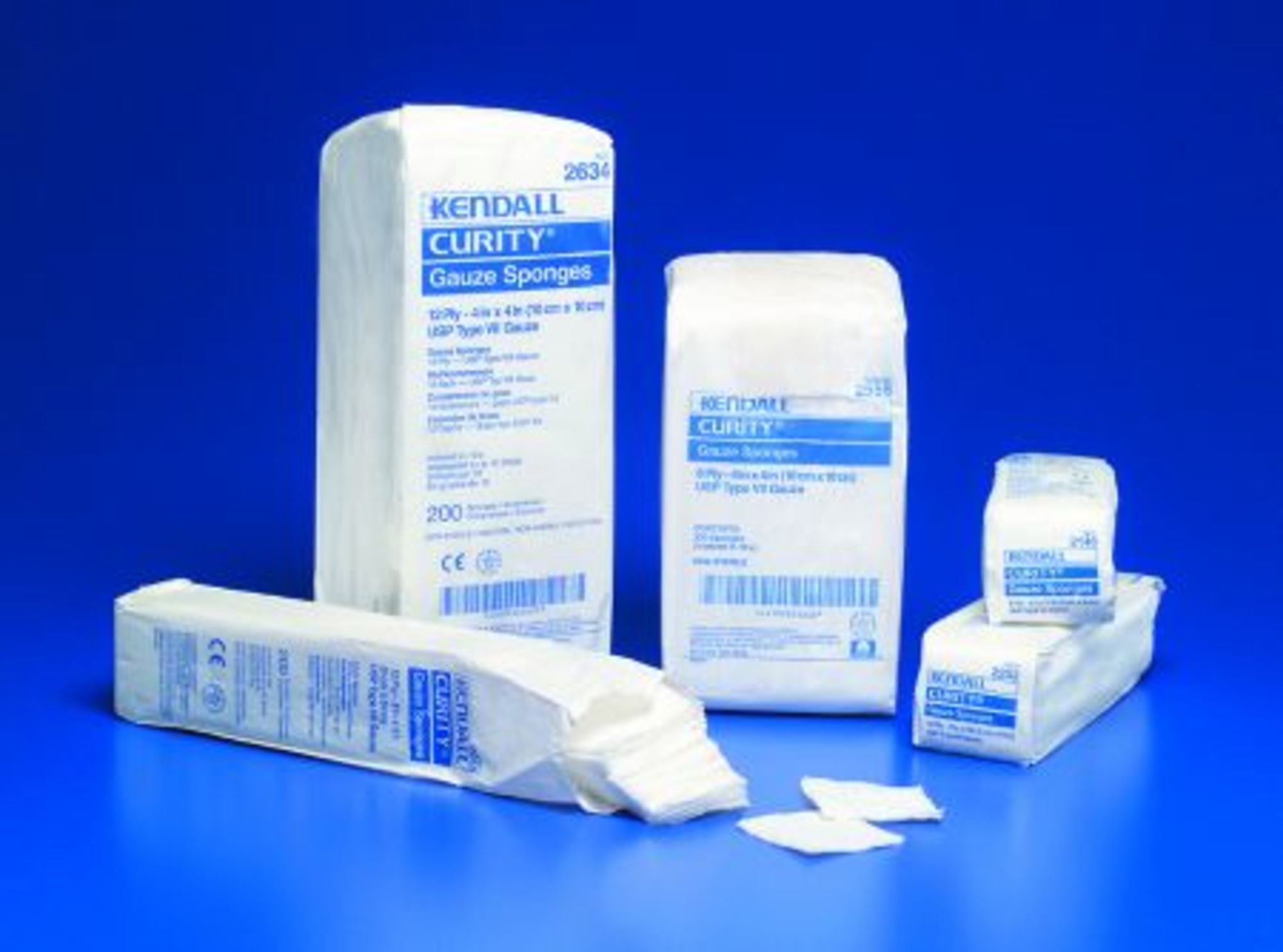 Curity 2634 USP Type VII Gauze Sponge, Case of 2000