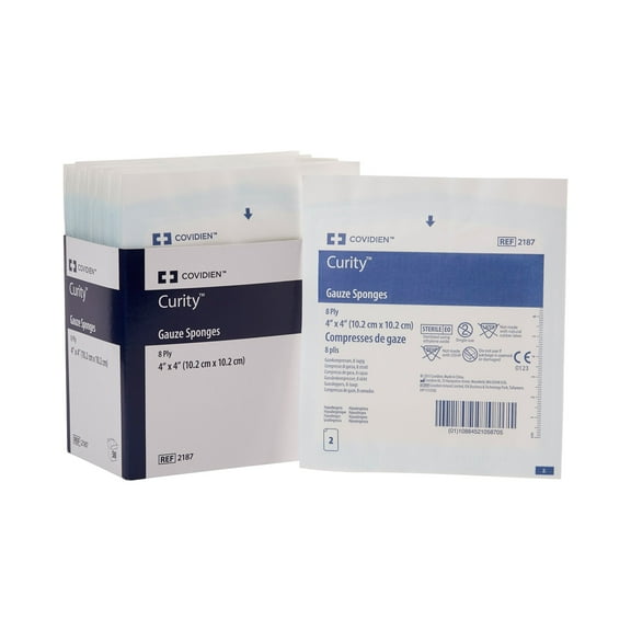 Curity 8-Ply Gauze Sponge Sterile 4 x 4" 25 Pack(s), 2 per Pack