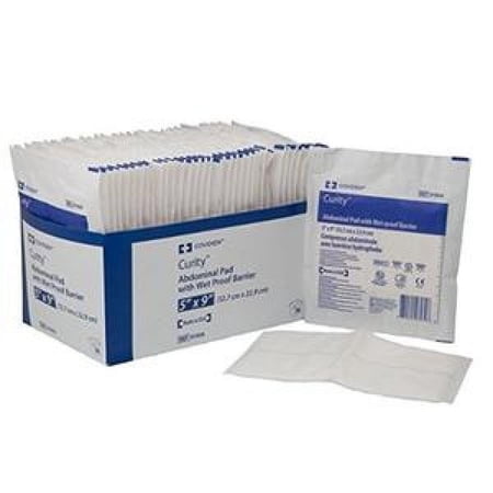Curity Abdominal Pad - 5 Inches x 9 Inches, Non-woven Fluff, White, Sterile, 432 Count