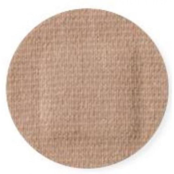 Curity Adhesive Spot Bandage - 7/8 Inch, Round, Tan, Fabric, Sterile, 50 Count