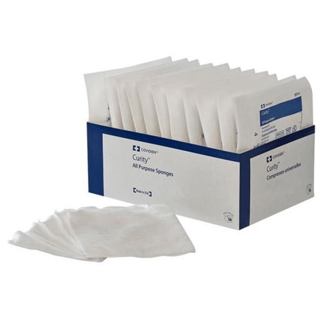Curity All-Purpose Sponge - 3 X 3 Inch, 4-Ply, White, Polyester/Rayon, 50 Count