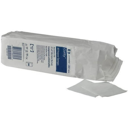 Curity All Purpose Sponges - 4 x 4 Inch, 4-Ply, White, Polyester/Rayon, 2000 Count