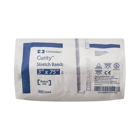 Curity Conforming Bandage - 3 x 75 Inch Roll, 1-Ply, Cotton/Polyester, 12 Count