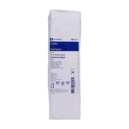 Curity Gauze Sponge - 3 x 3 Inch, 12-Ply, Non-Sterile, 200 Count