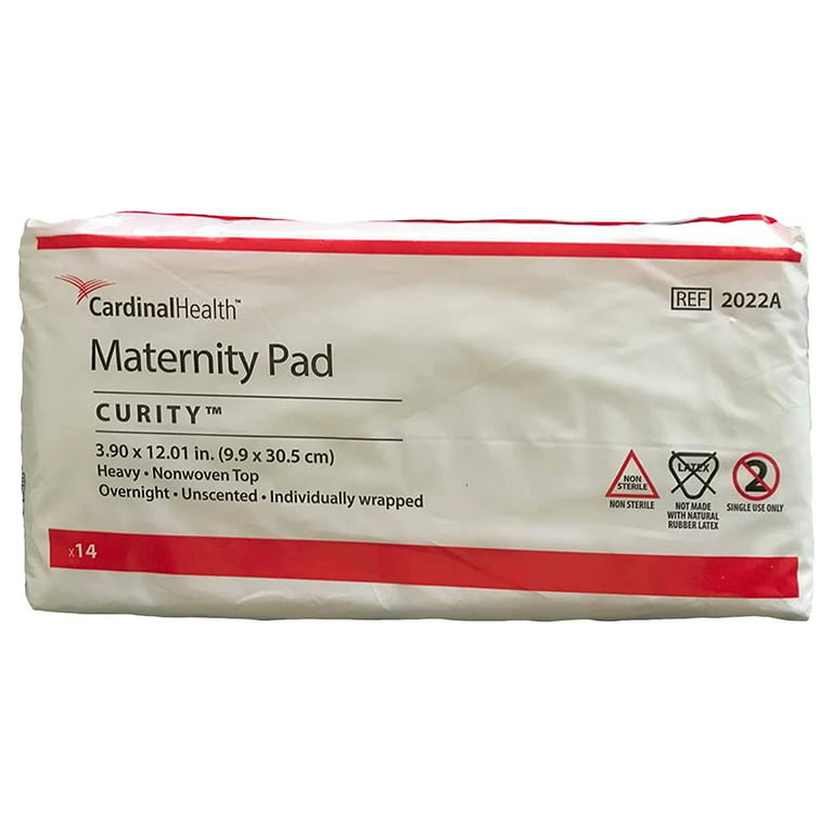 Curity Maternity Pad, Super Absorbency, 11 in, 168 Ct, Pack of 12