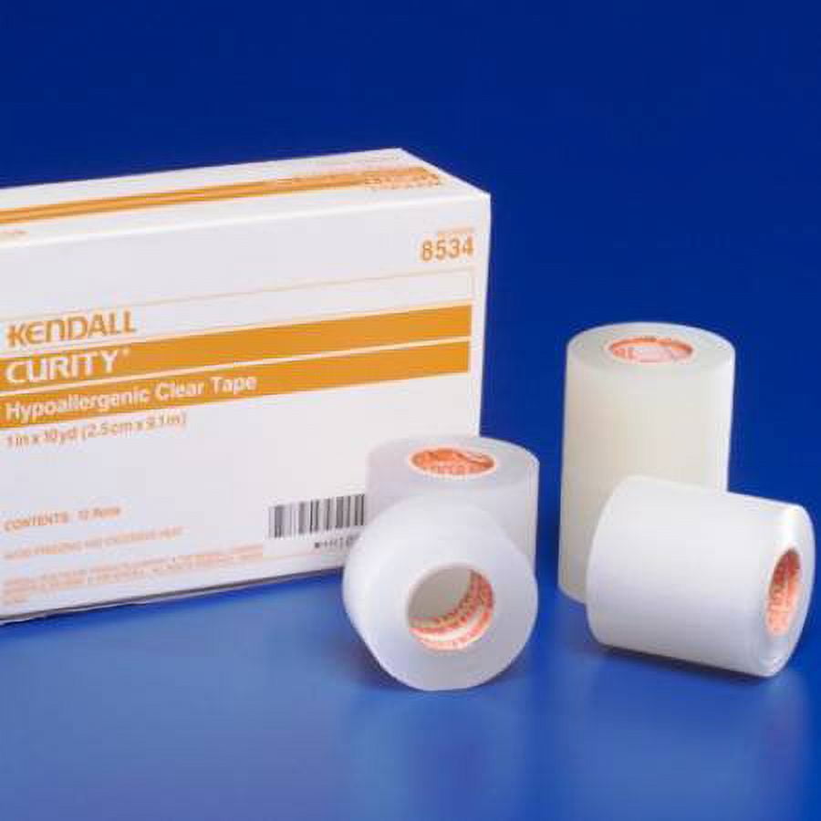 Curity Medical Tape Plastic 1/2 Inch X 10 Yard Transparent NonSterile, 8533C - BOX OF 24