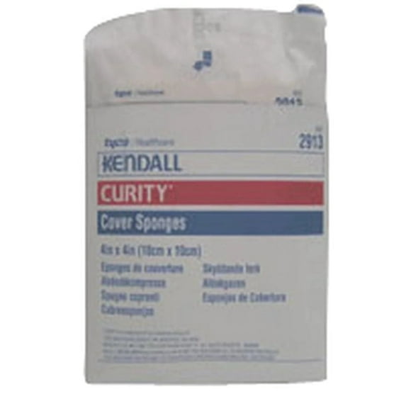 Curity Nonwoven Cellulose Sponge 4-Ply 4 X 4 Inch Square Sterile 2's | 50 Count