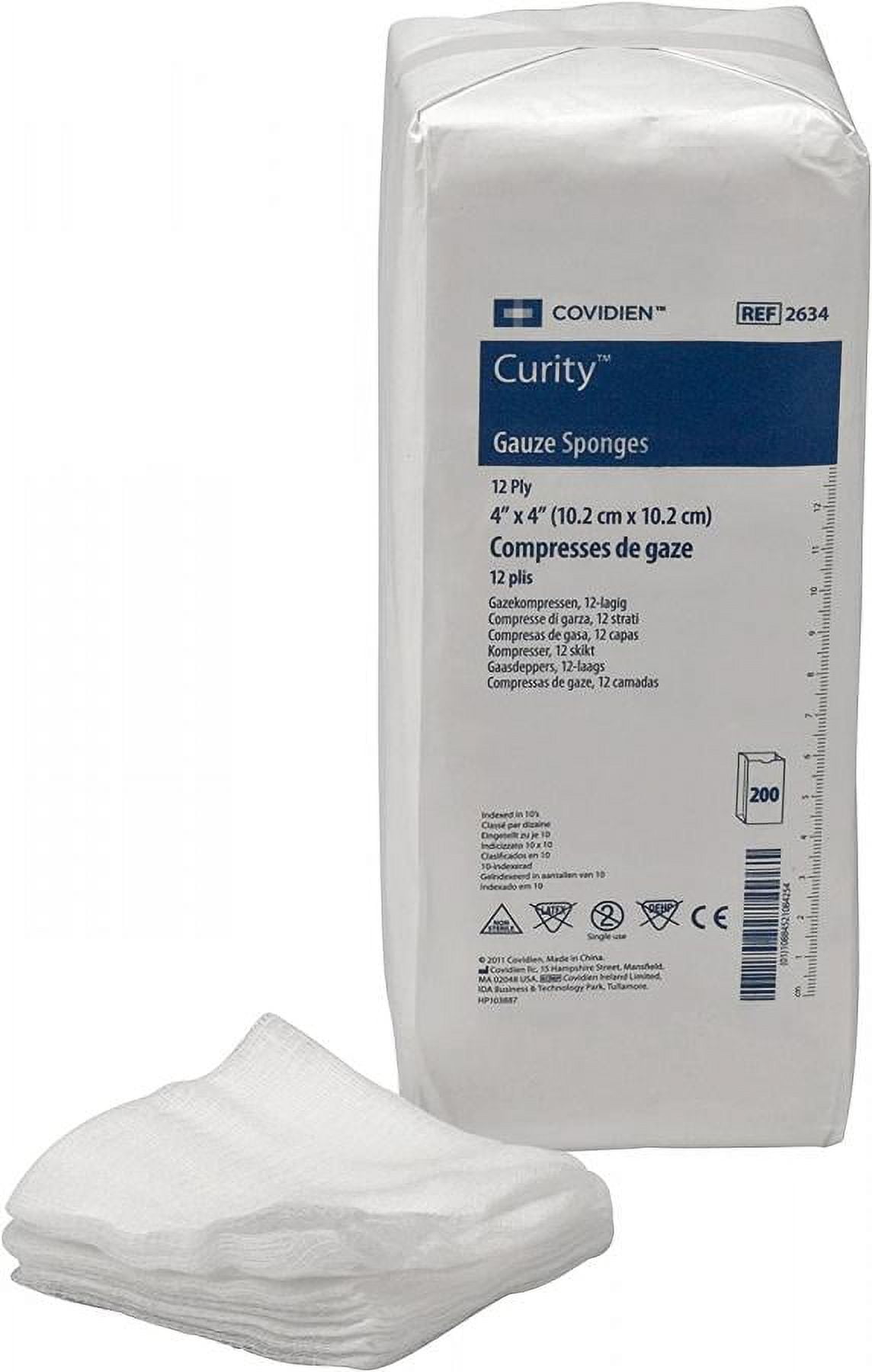 Curity USP Type VII Gauze Sponge - 4 x 4 Inch, 12-Ply, 2000 Count