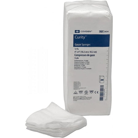 Curity USP Type VII Gauze Sponge - 4 x 4 Inch, 12-Ply, 2000 Count