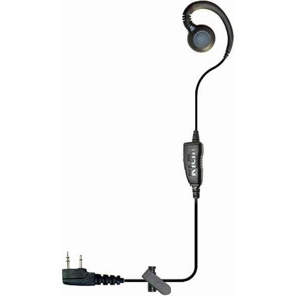 Klein In Ear Surveillance Earpiece with PTT for Two Way Radios