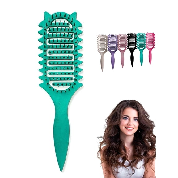 Curl Defining Brush,2026 Vented Hair Brush for Detangling Styling,Curl Defining Brush,Shaping And Defining Curls For Women And Men (Green)