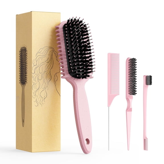 Curl Defining Brush, Curly Hair Brush, Slick Back Hair Brush, For Combing and Shaping Curls in All Hairstyles to Reduce Pulling (Green)
