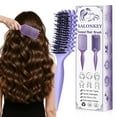 thumbnail image 1 of Curl Defining Brush for Curly Hair – Detangling & Styling Brush with Wide Tooth Design, Soft Bristles Reduce Frizz, Shape Curls & Waves for Women and Men, Wet & Dry Use (Purple), 1 of 4