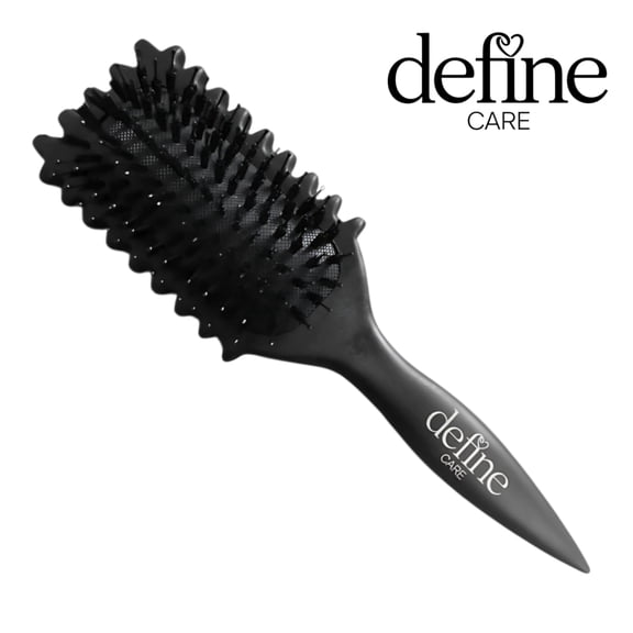 Defining Brush for Natural Curls, Detangling Curl Defining Brush for Women, Define Curling Hair Brush Black