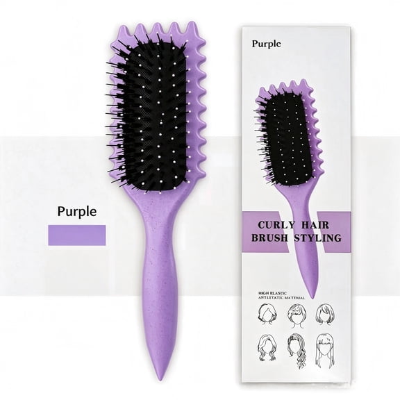 Curl Defining Curly Hair Styling Brush, Detangling Shaping Hair Comb for Curly Wavy Hair, Anti‑Static for All Hair Types, Multiple Colors