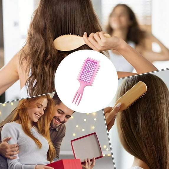 Curl Hair Brush - Flexible Detangler for Curly Hair Ideal for Wet and Dry Use Stylish Mesh Designed Comb for All Hair Types