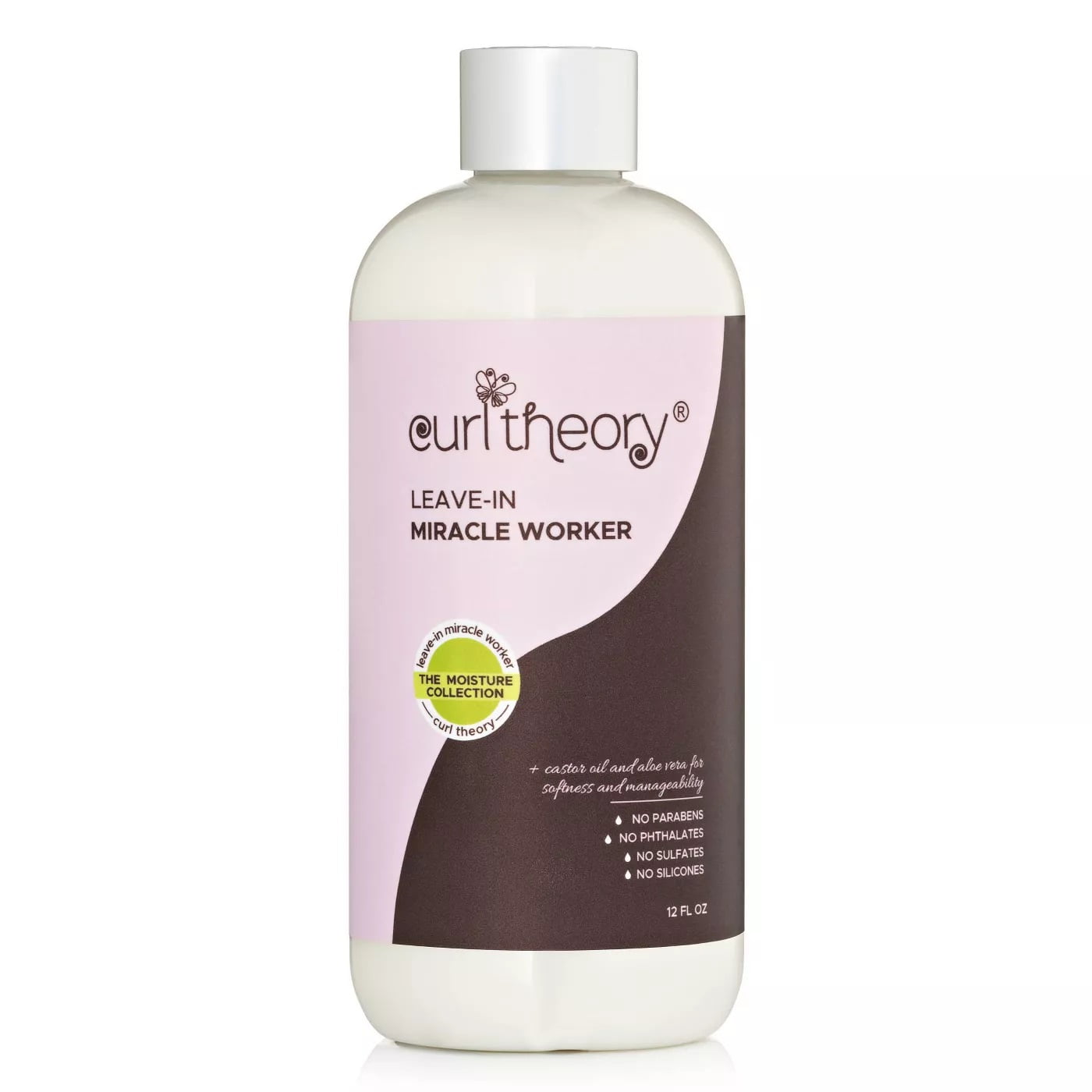 Curl Theory Leave In Miracle Worker Hair Cream 12 Oz.,Pack of 2