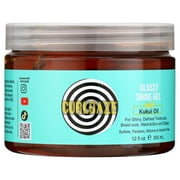 CurlDaze Glossy Shine Gel with Kukui Oil Styling Gel 12 floz, Moisturizing, Unisex