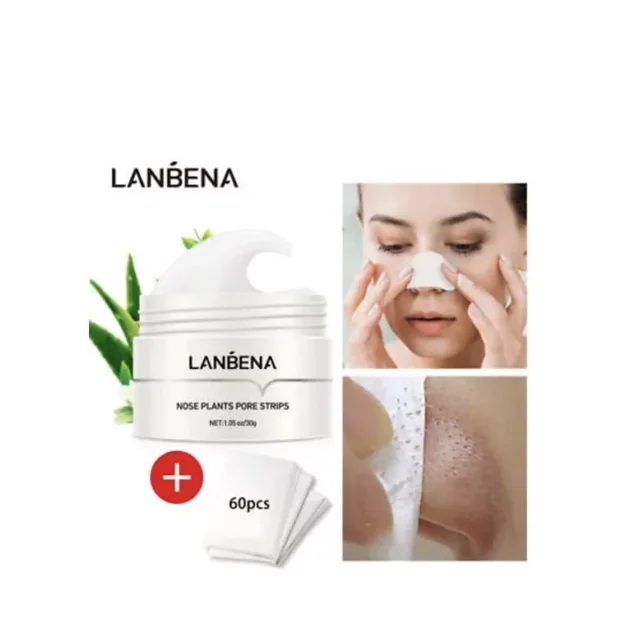 CurlIQ 60x LANBENA Pore Strips Blackhead Remover Cream Nose Acne Clean