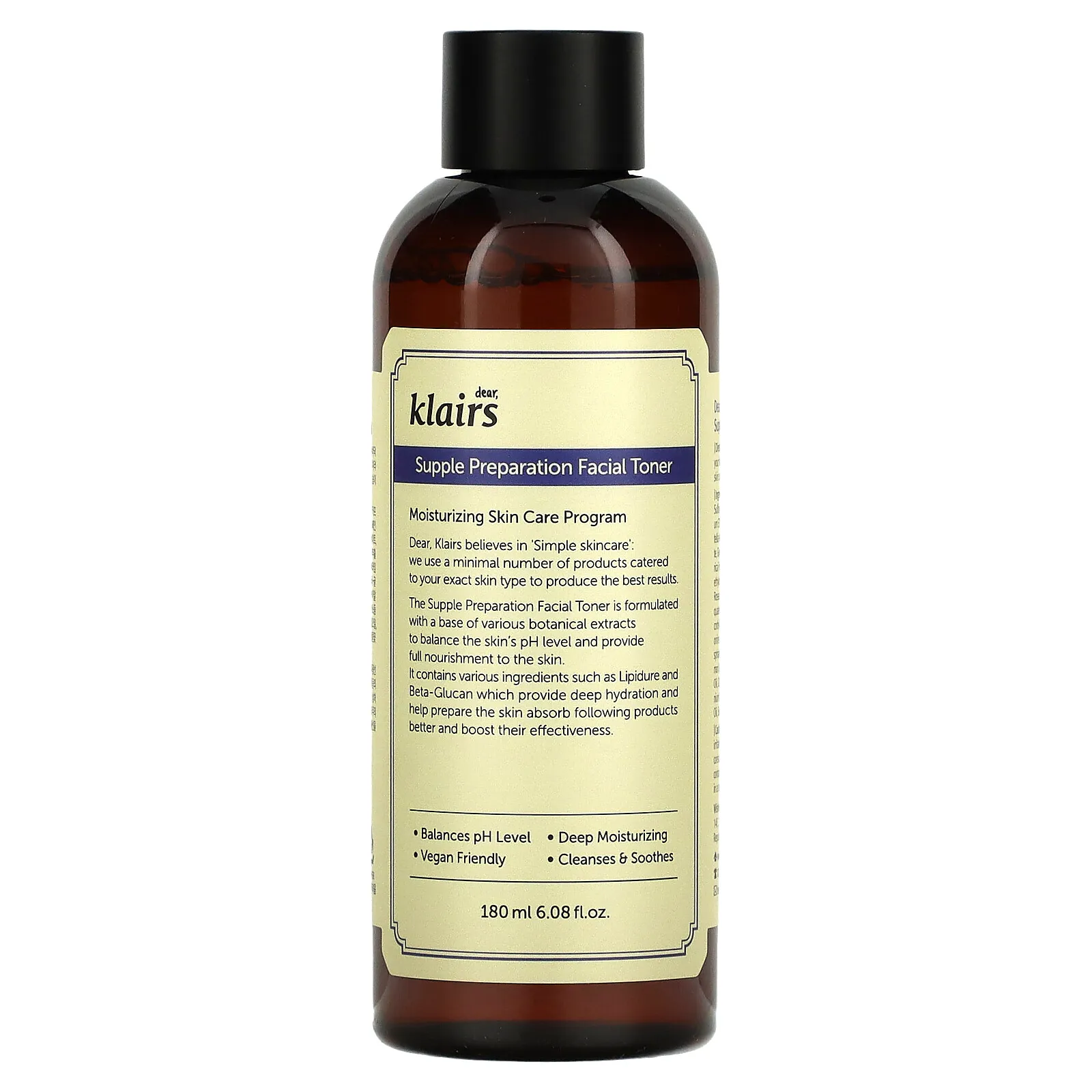 CurlIQ Dear, Klairs, Supple Preparation Facial Toner, 6.08 fl oz