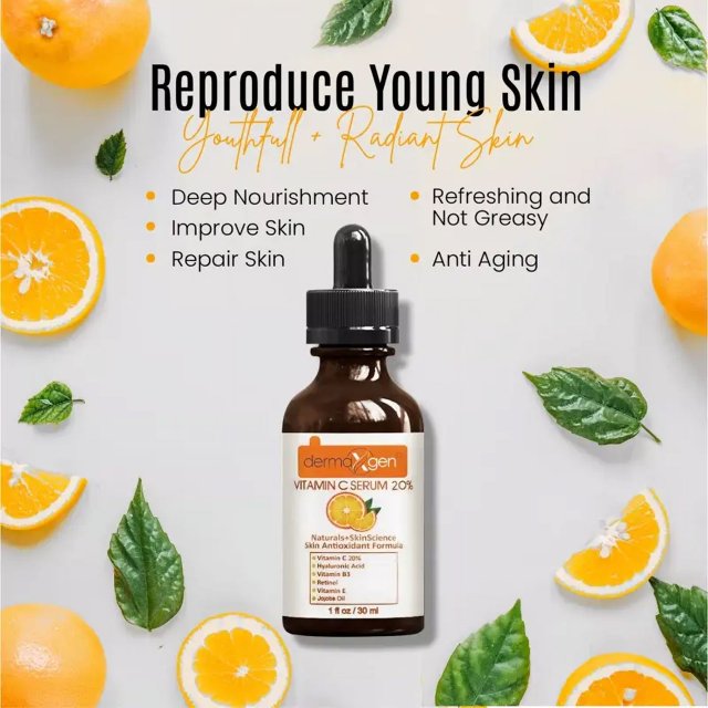 CurlIQ Pure Vitamin C 20 + E + Hyaluronic Acid Face Serum BEST Anti