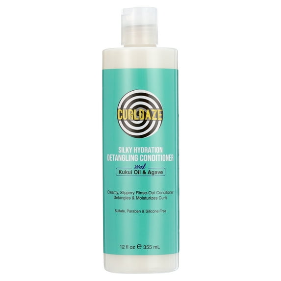 Curldaze Kukui Oil and Agave Silky Hydration Detangling Conditioner with 12 oz