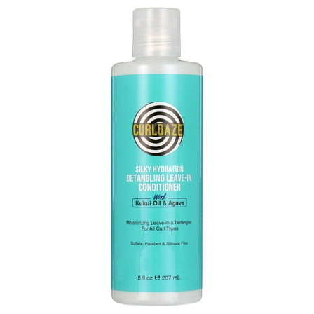Curldaze Silky Hydration Detangling Leave-in Conditioner with Kukui Oil and Agave 8 oz