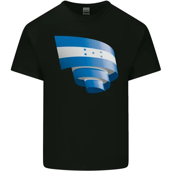 Curled Honduras Flag For Honduran National Pride Day Soccer Unisex T-Shirt