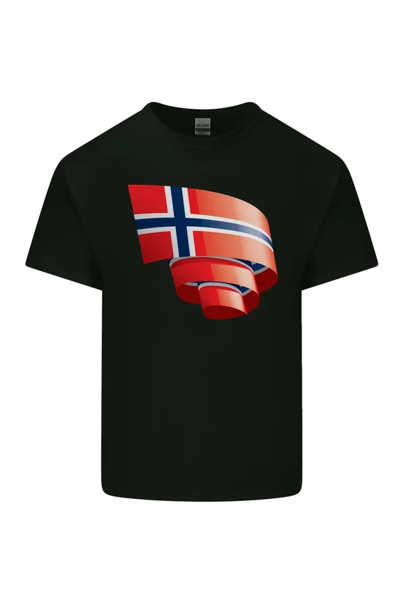 Curled Norway Flag For Norwegian National Pride Day Soccer Unisex T-Shirt
